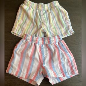 Lot Of 2 Beaufort Bonnet Company Boys Toddlers Lined Shorts 4t And 5